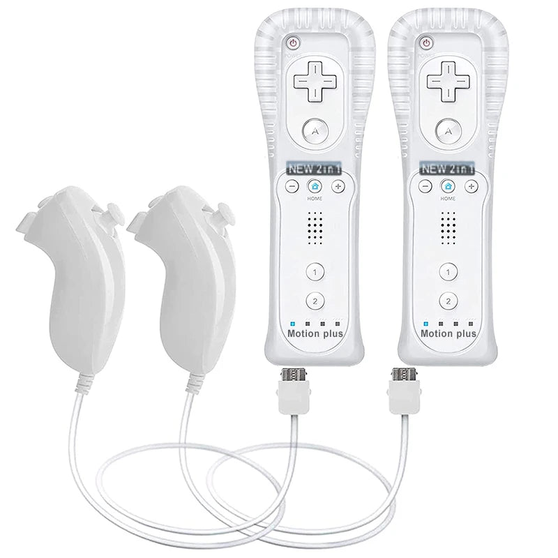 Control Inalámbrico con Nunchuck para Nintendo Wii Motion Plus