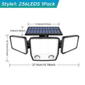 Reflector Solar 3000LM con Sensor de Movimiento PIR Dual y 3 Modos IP65
