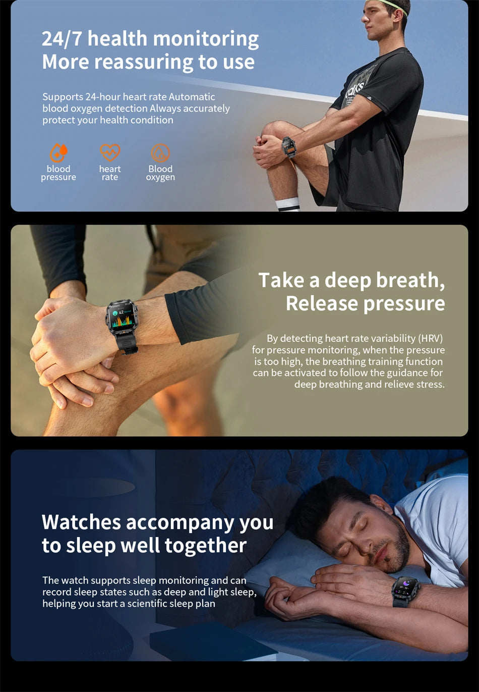 Reloj Inteligente LIGE Bluetooth Deportivo Resistente Agua