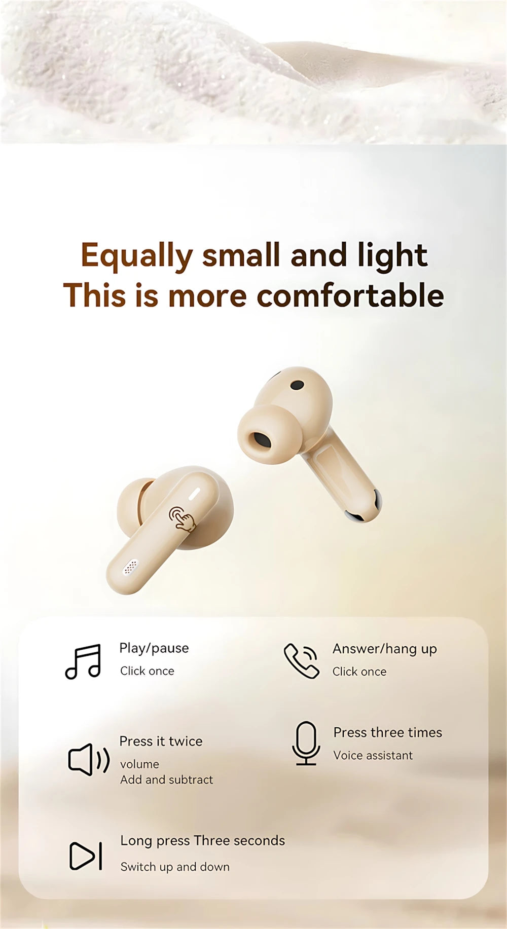Auriculares TWS Bluetooth 5.3 con Cancelación de Ruido y Micrófono