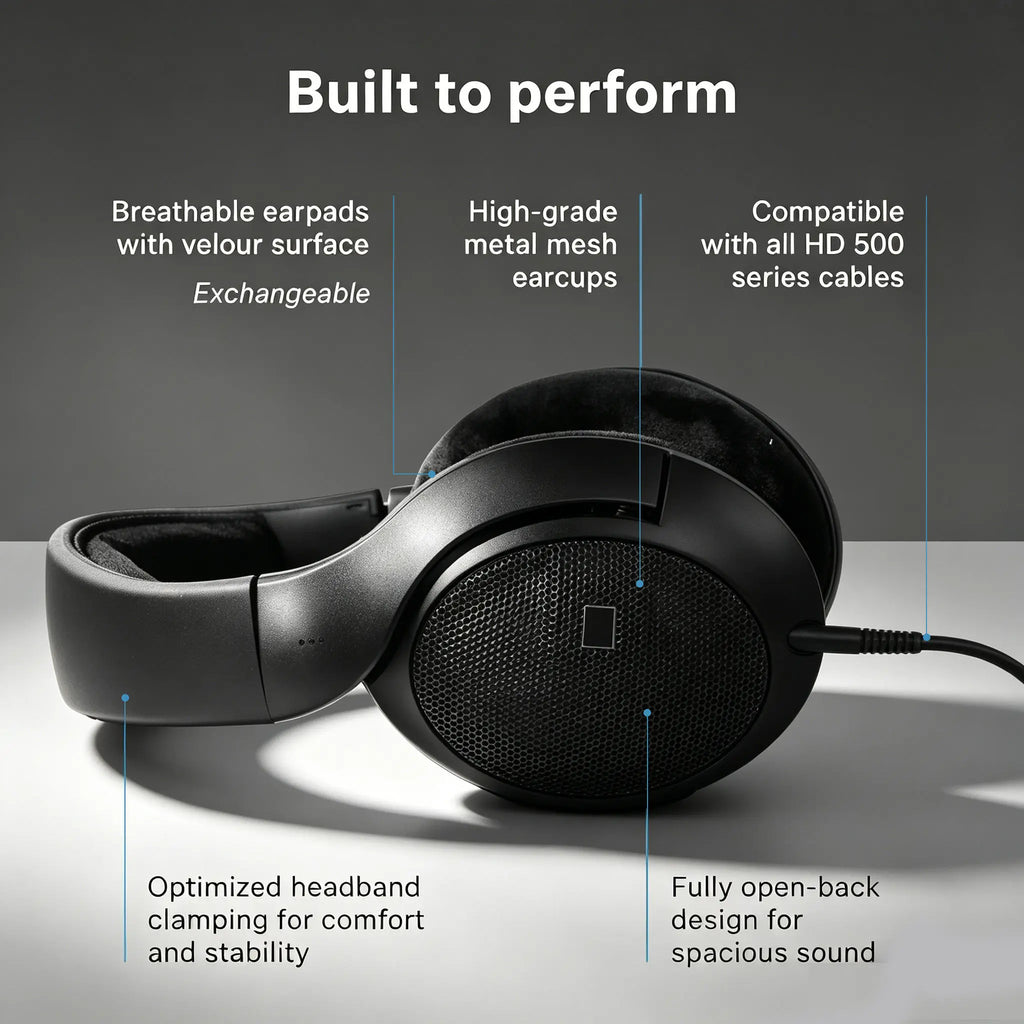 Auriculares de Monitoreo de Estudio HD 560S de Diseño Abierto con Respuesta Neutra para Grabación, Mezcla y Masterización Profesional
