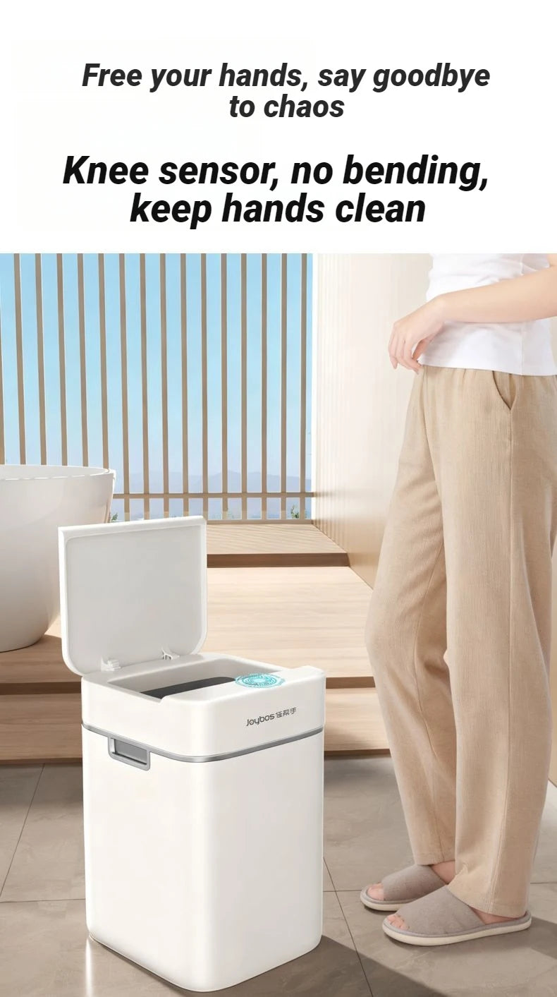 Papelera inteligente Joybos con sensor de movimiento y tapa automática, 12 L