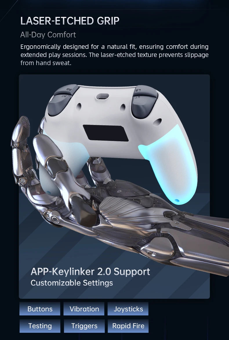 MACHENIKE-controlador inalámbrico G1 para videojuegos, Joystick de disparo de efecto Hall con tasa de orollamiento de 1K para Nintendo Switch, PC, iOS y Android