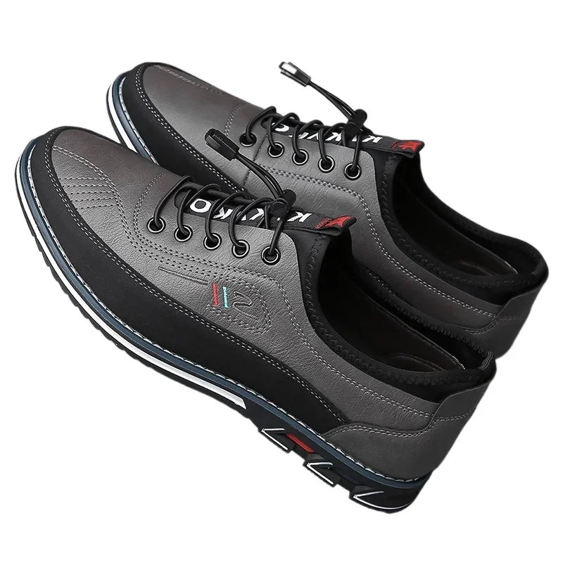 Zapatos casuales de hombre sin cordones, mocasines de poliuretano transpirables