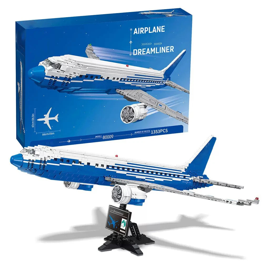 Bloques de Construcción de Avión de Pasajeros 80009, Kit de Modelo DIY, Juego de Construcción Educativo STEM, Regalo de Cumpleaños, Decoración para el Hogar
