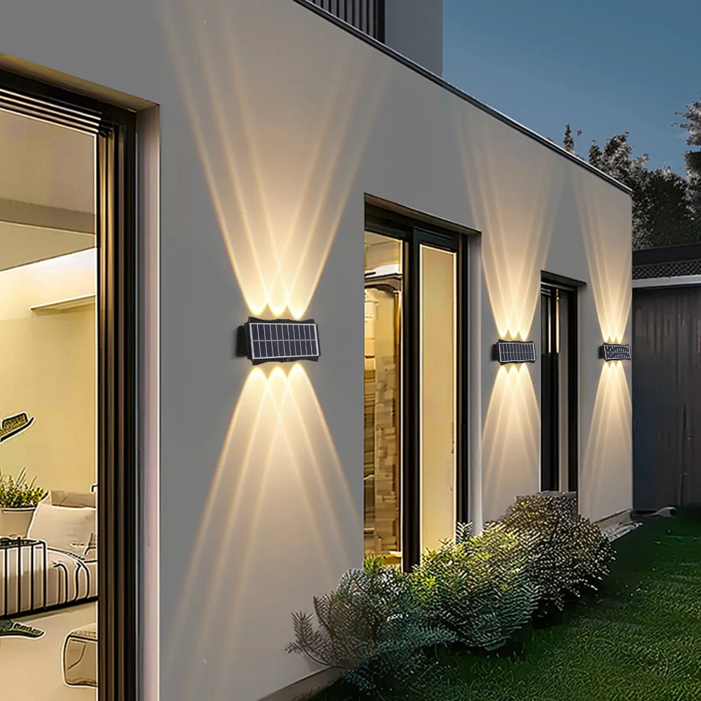 Lámpara Solar LED de Pared para Jardín - Impermeable con RGB