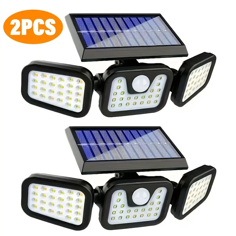 Lámpara Solar 74 LED Sensor de Movimiento IP65 para Jardín