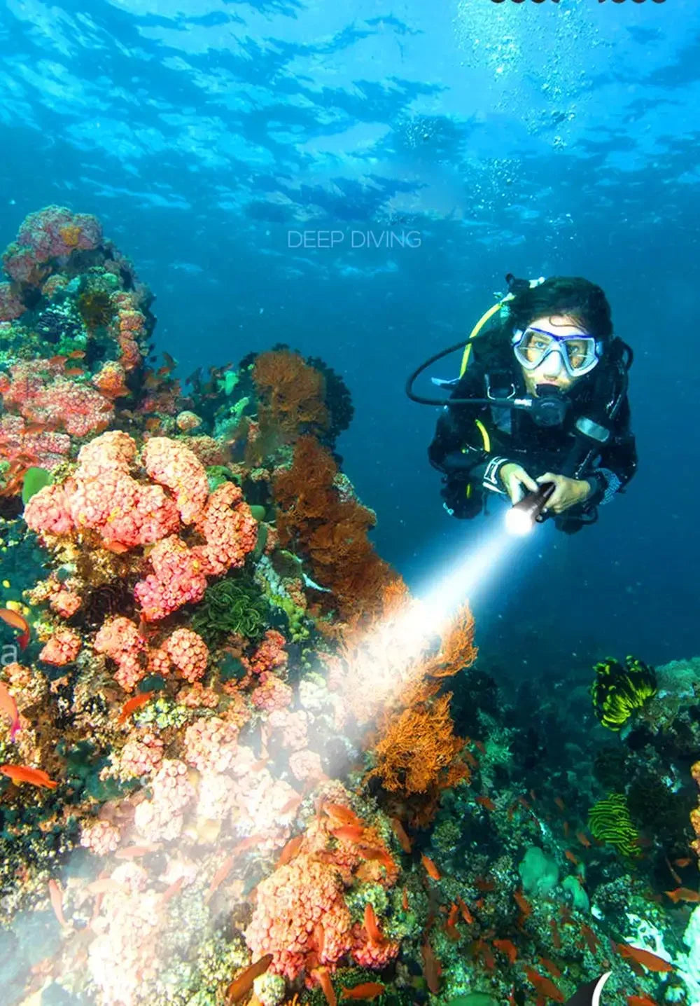 Linterna de Buceo LED Impermeable IP68