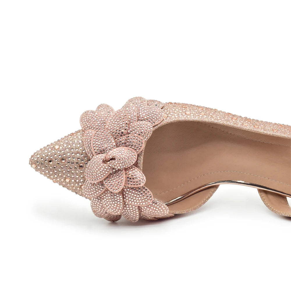 Sandalias con Strass de Tacón Alto para Mujer - Conjunto Zapatos y Bolso