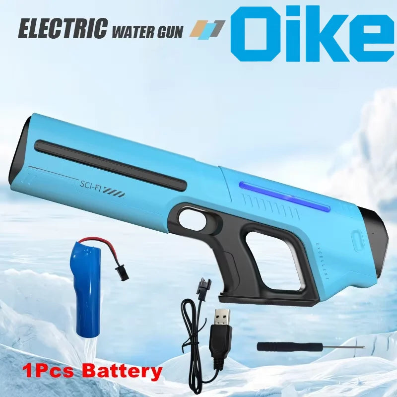 Pistola de Agua Eléctrica para Adultos, Potente Pistola de Agua Automática con Succión, Regalo de Verano, Juego para Playa, Piscina, Jardín, Diversión al Aire Libre