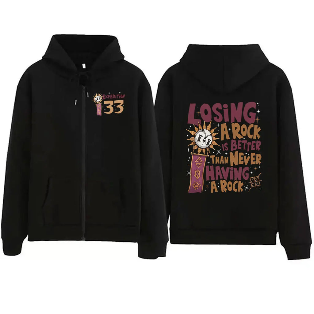 Sudadera Clair Obscur Expedition 33 con Cremallera, Vintage, Unisex