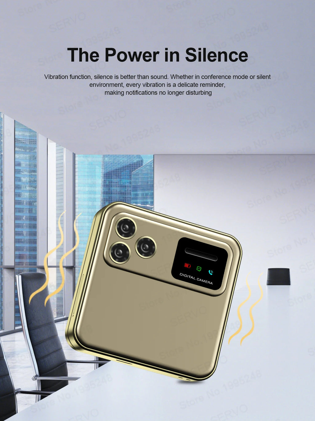 SERVO R18 Pro — Teléfono Básico Giratorio Doble SIM, Radio FM y Linterna