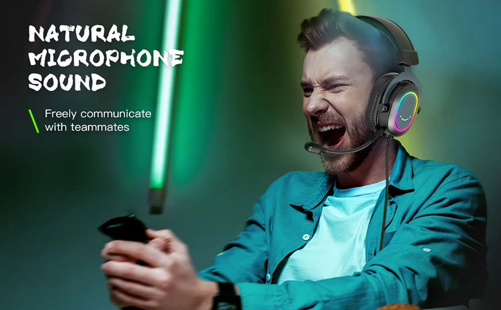 Auriculares Gaming FIFINE RGB con Micrófono y Sonido 7.1