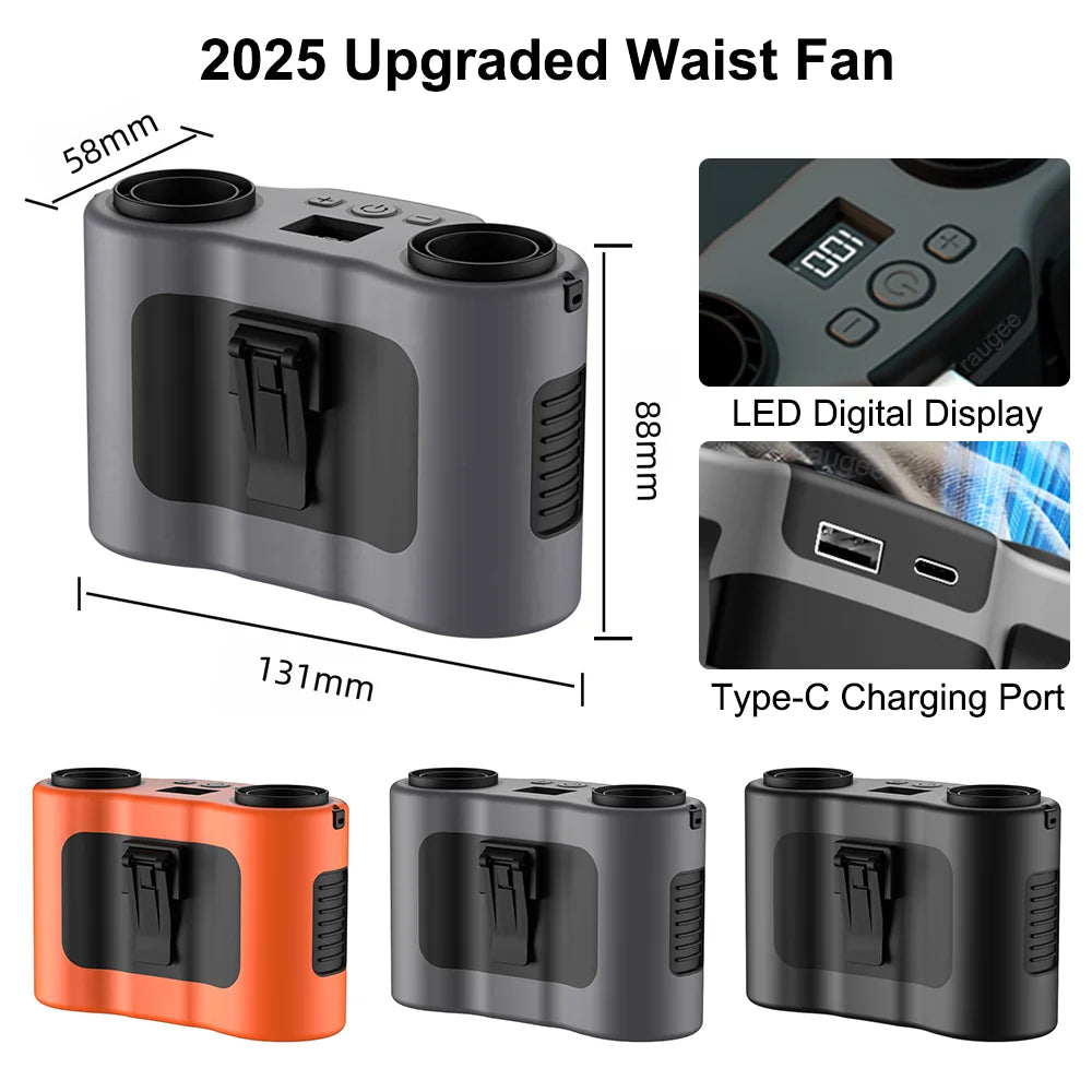 Ventilador de Cintura y Cuello Recargable 20000mAh