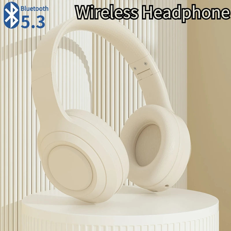 Auriculares Estéreo HIFI Inalámbricos Bluetooth, Auriculares Deportivos para Juegos con Micrófono HD, Compatibles con TF/AUX, Reducción de Ruido