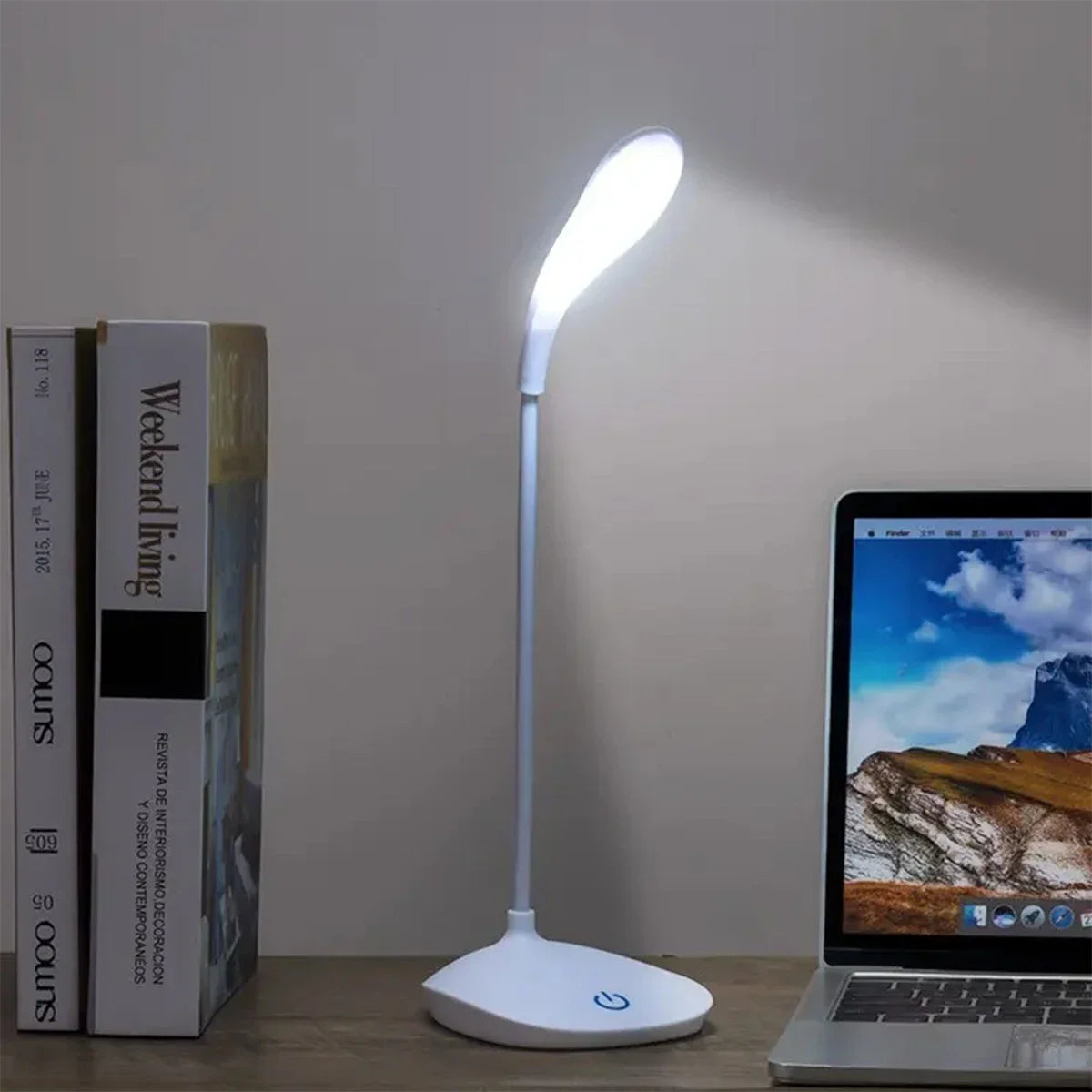 Lámpara LED de escritorio de lectura, lámpara de escritorio portátil, luz de mesa con carga USB, atenuación táctil, aprendizaje de protección ocular, iluminación de habitación y oficina