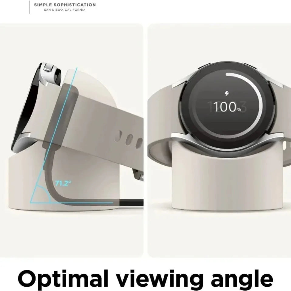 Soporte de carga de silicona Dsktop para Samsung Galaxy Watch 5, 4, 3, 40mm, 42mm, 44mm, 5 Pro, 45mm, Watch Classic, 46mm, Base de carga