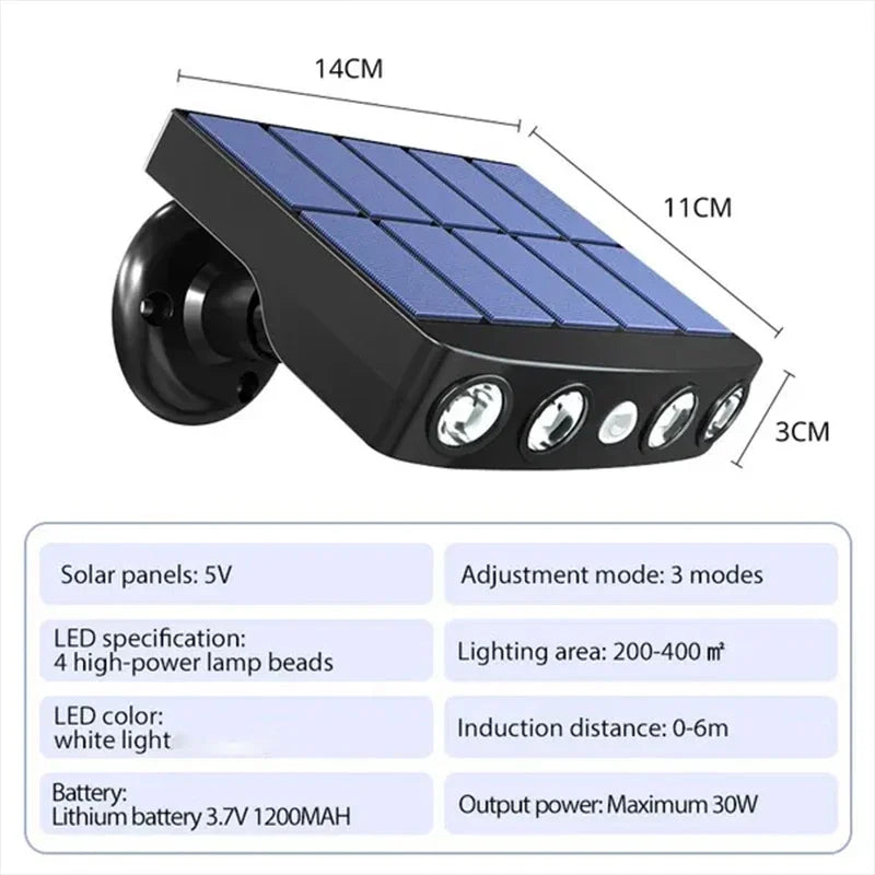 Luces LED Solares de Seguridad con Sensor para Jardín