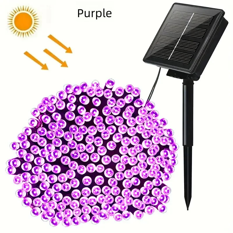 Cadena de Luces LED Solar para Jardín Exterior Decorativa
