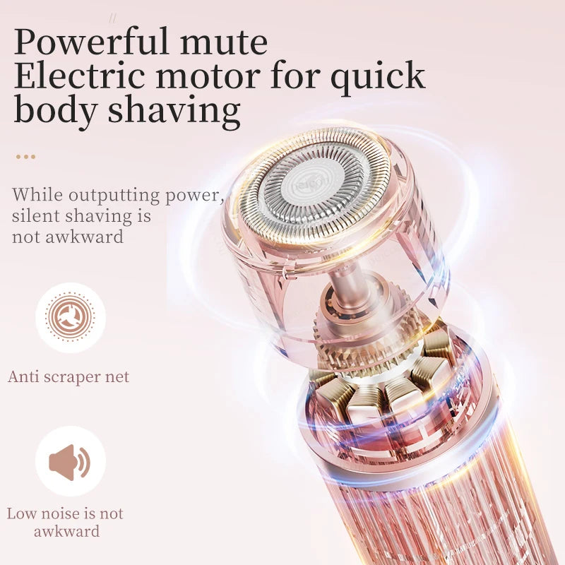 Afeitadora eléctrica para mujer con dos cabezales, resistente al agua IPX7 y USB