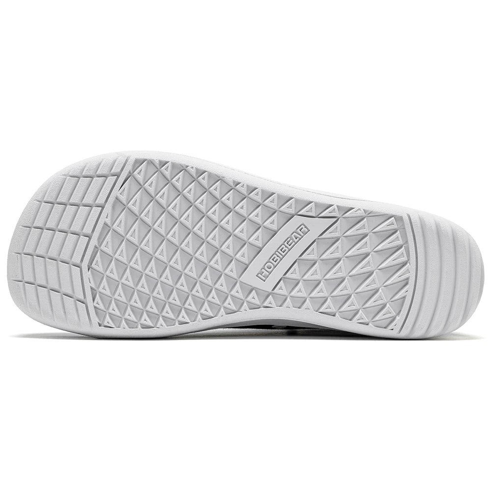 Zapatillas de Lona de Media Caña para Mujer HOBIBEAR, Botas Unisex de Punta Ancha Minimalistas, Zapatillas de Running Zero-Drop para Senderismo