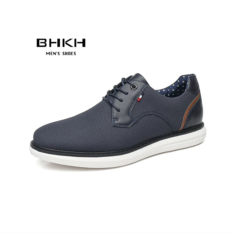 Zapatos de Hombre, Zapatos Casuales de Marca de Lujo, Cómodos, con Cordones, Estilo Ejecutivo, Zapatos de Vestir BHKH