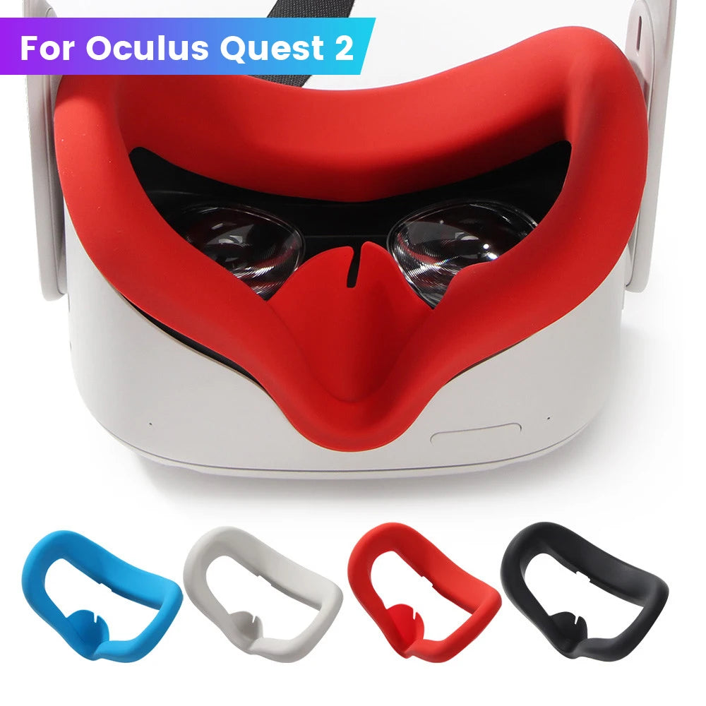 Cubierta de máscara de silicona VR, almohadilla facial, almohadilla protectora para ojos para Oculus Quest 2, accesorios para dispositivos VR