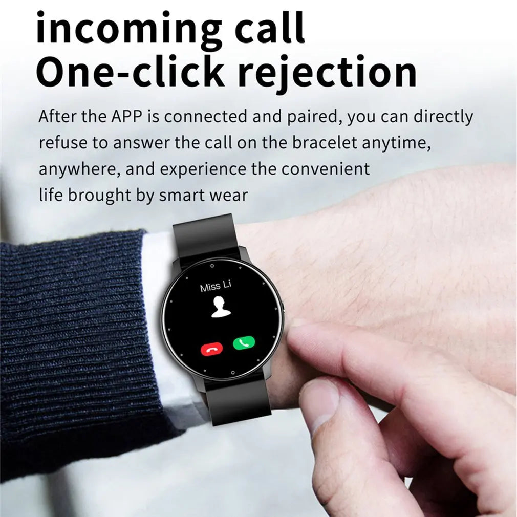 Reloj inteligente ZL02 para hombre, pantalla completamente táctil, rastreador de Fitness IP68, reloj inteligente deportivo resistente al agua, relojes de pulsera con llamadas BT para hombres y mujeres 2026
