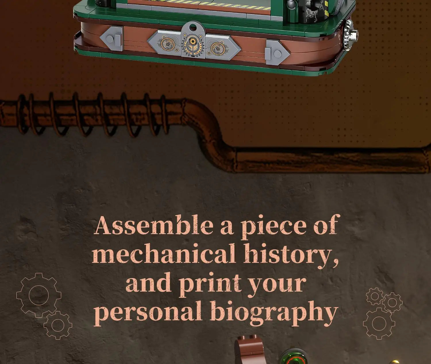 Juego de Bloques de Construcción JAKI Retro con Diseño de Prensa de Impresión, Simulación de Prensa de Impresión, Decoración para el Hogar, Juguete de Ensamblaje DIY, Regalo de Cumpleaños