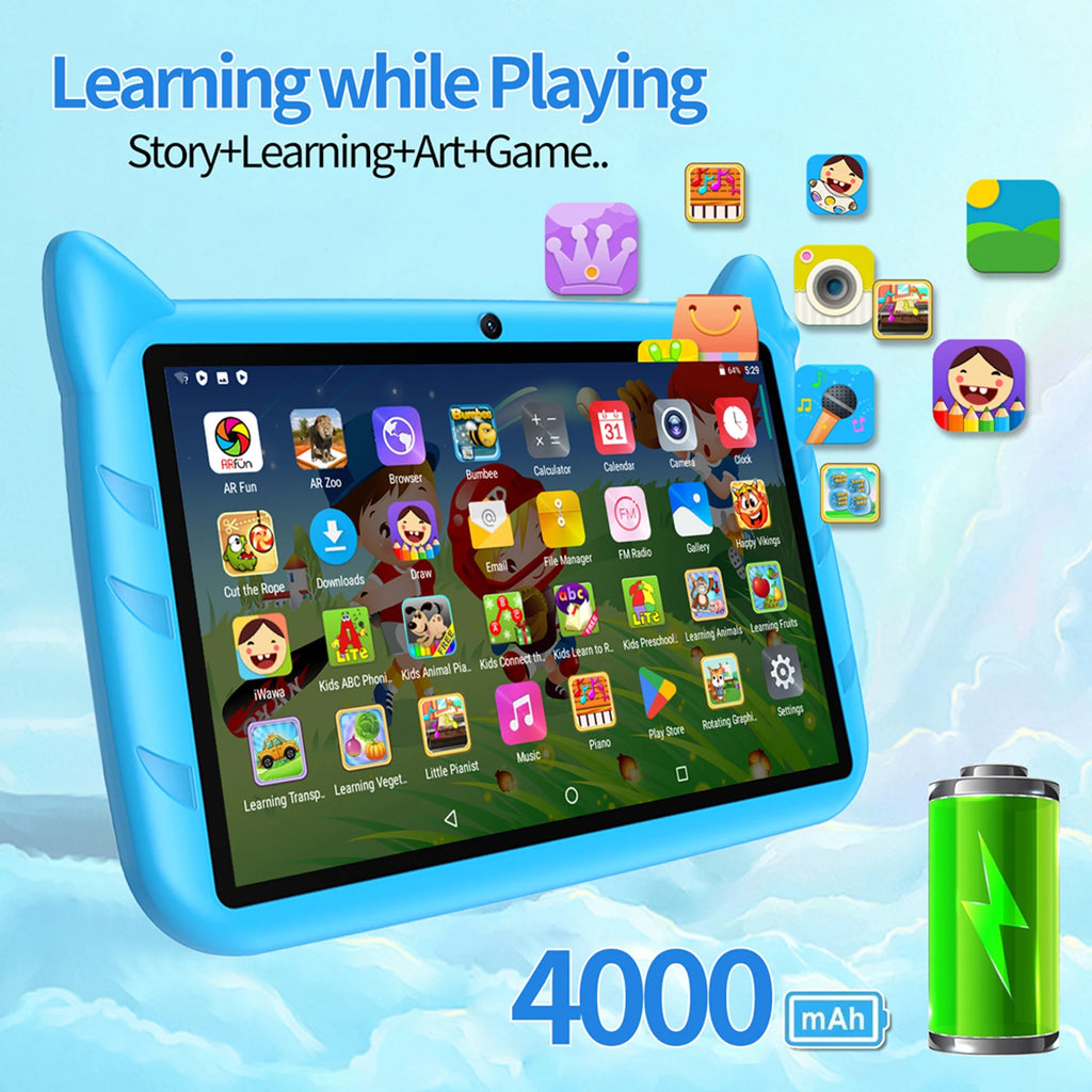 Nuevo Google 5G WiFi tabletas para niños 7 pulgadas Quad Core 4GB RAM 64GB ROM barato para niños regalo educativo aprendizaje 4000mAh Tablet Pc