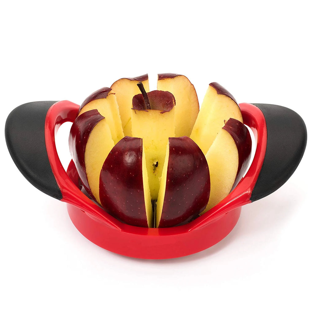 Rebanador de manzanas de acero inoxidable LMETJMA, cortador de manzanas ultracargado mejorado de 8 hojas, divisor KC0310