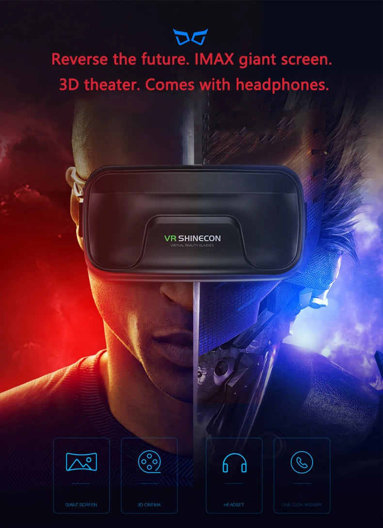 Gafas VR, Auriculares 3D, Dispositivos de Realidad Virtual, Casco, Lentes Viar, Gafas para Teléfono Inteligente, Controlador de Juegos Inteligente, Set de Visión