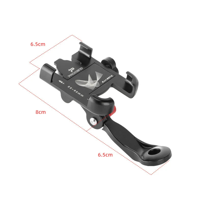 Soporte de Teléfono para Bicicleta y Moto, Aluminio, Ajustable