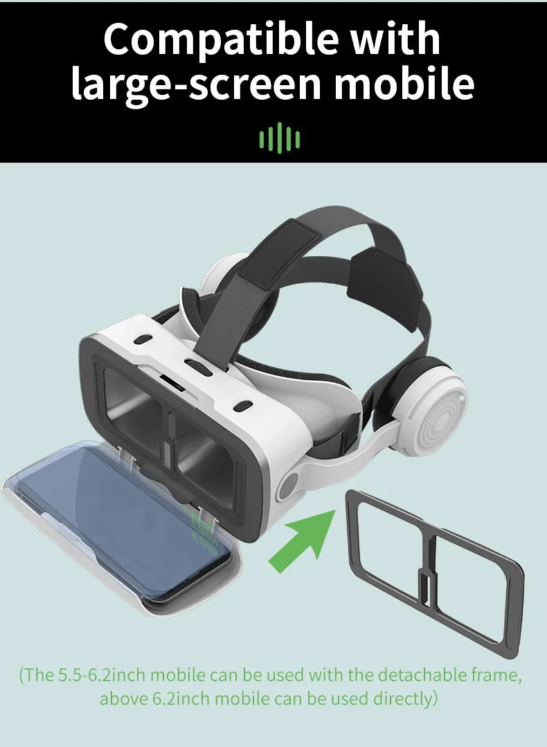 Gafas de realidad Virtual VR, dispositivos de auriculares 3D, lentes para casco Viar, inteligentes para teléfonos inteligentes, auriculares para teléfono móvil Realidade