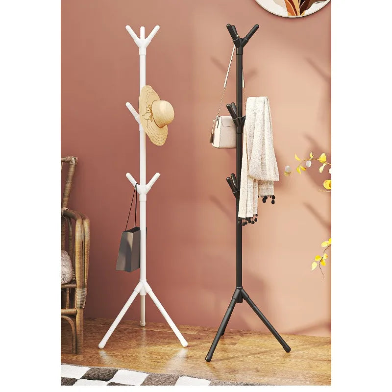 Perchero de pie de una barra para dormitorio, porta sombreros
