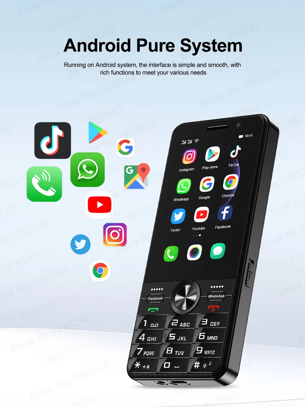 SERVO F24 PRO – Celular 4G Android 3.5" Doble SIM 2+16GB