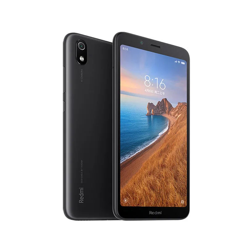 Xiaomi-teléfono inteligente Redmi 7A, dispositivo con firmware Global, 4G, 5,45 pulgadas, 1440x720, 13MP, Qualcomm, Snapdragon 439, reconocimiento facial, usado