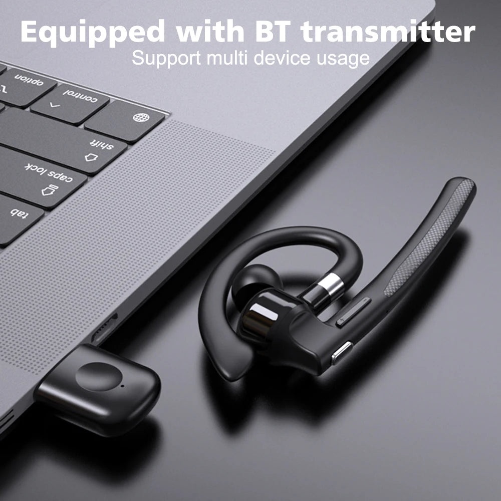 YYK526 Auriculares Bluetooth con cancelación de ruido auriculares deportivos auriculares con pantalla Digital impermeables auriculares de un solo oído sobre la oreja ﻿