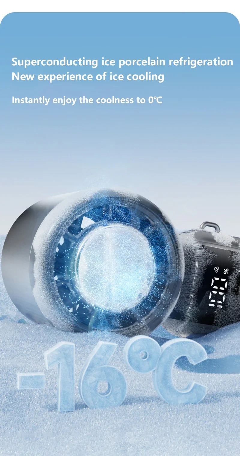 Ventilador Portátil con Enfriamiento por Hielo y 120 Velocidades