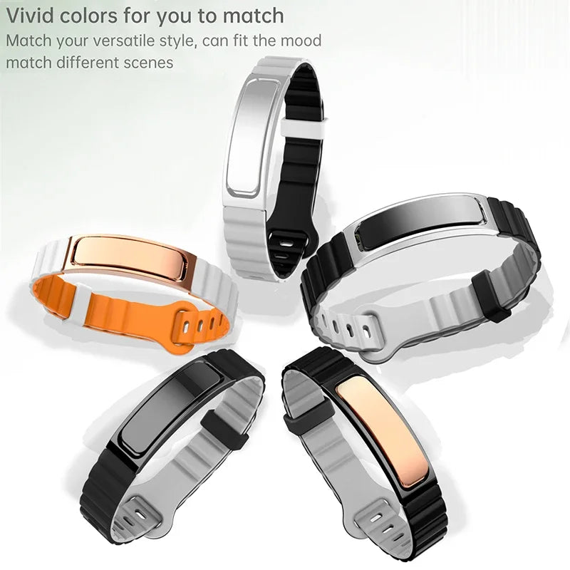 Pulsera inteligente con monitor cardíaco y seguimiento de sueño
