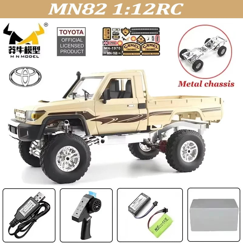 MN82 MN82S Toyota Rc 4x4 Rc CAR 2,4g 1/12 escala completa todoterreno Control remoto coche trepador de control remoto coche de juguete para regalo