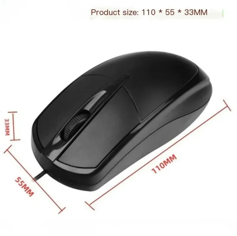 Ratón óptico USB con cable para ordenador portátil, ratón para el hogar y la Oficina, rodillo antideslizante 3D de 1200DPI, accesorios de ordenador para PC y escritorio