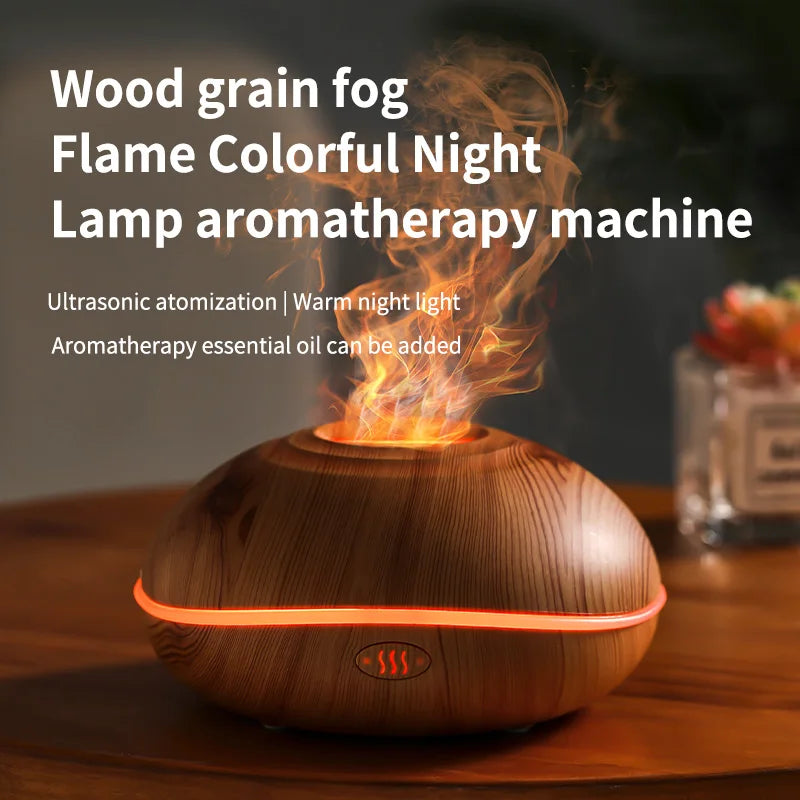 Humidificador AromaRelax Llama con Luz Colorida