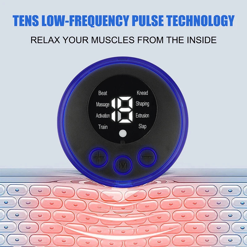 Masajeador de cuello de pulso TENS eléctrico EMS masaje Cervical para cuello espalda cuerpo Estimulador muscular eléctrico electroestimulador 19 engranajes