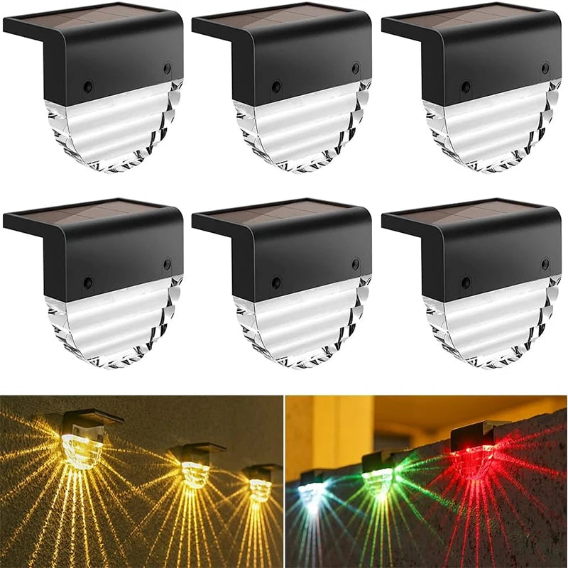 Luces solares para cubierta, luces para valla, luces para escalones al aire libre, luces solares impermeables para barandilla, escaleras, valla, patio y camino