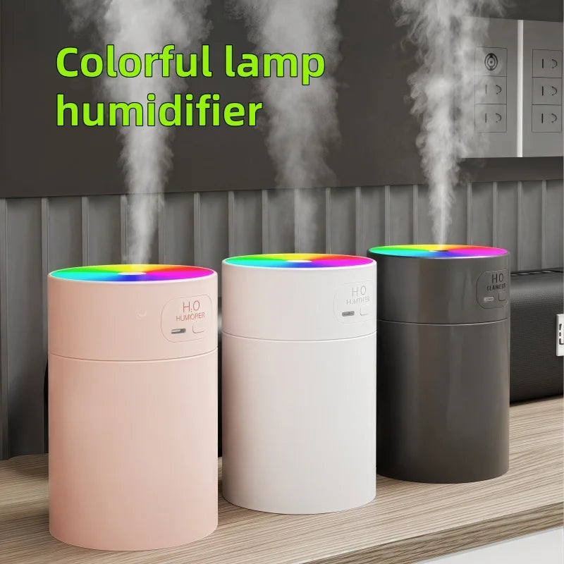 Humidificador ultrasónico USB 200ml con luz LED y difusor de aromas para auto y hogar