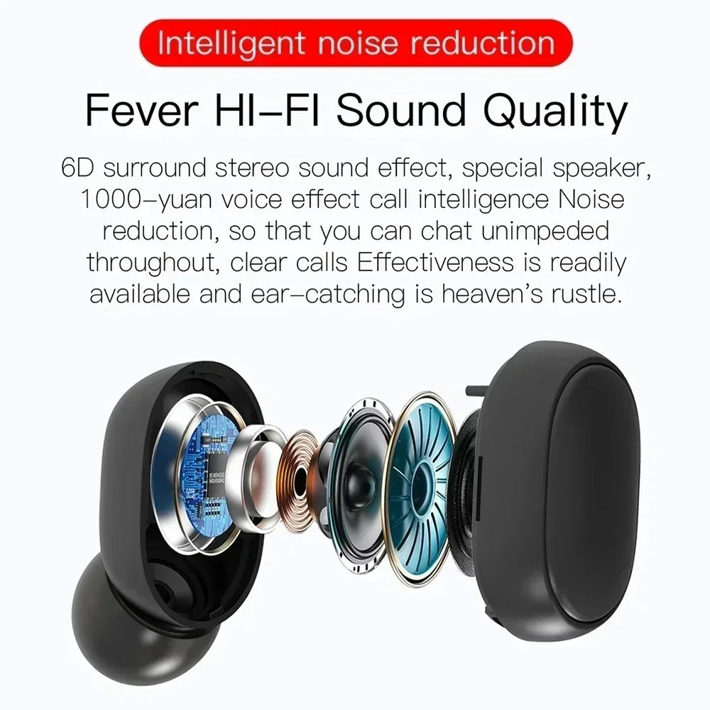 Auriculares inalámbricos Bluetooth E6S TWS auriculares Bluetooth auriculares inalámbricos auriculares con cancelación de ruido con micrófono