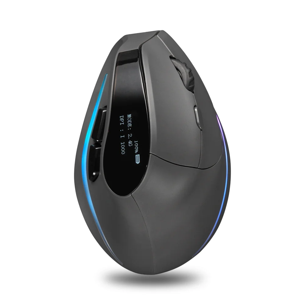 Ratón Inalámbrico Ergonómico Lefon 2.4G, Ratón Vertical Recargable para Juegos, para PC, Portátil, MacOS, Oficina, Modelo F35C/F35B/F35