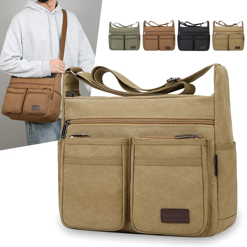 Bolso Cruzado Casual de Negocios con Múltiples Bolsillos
