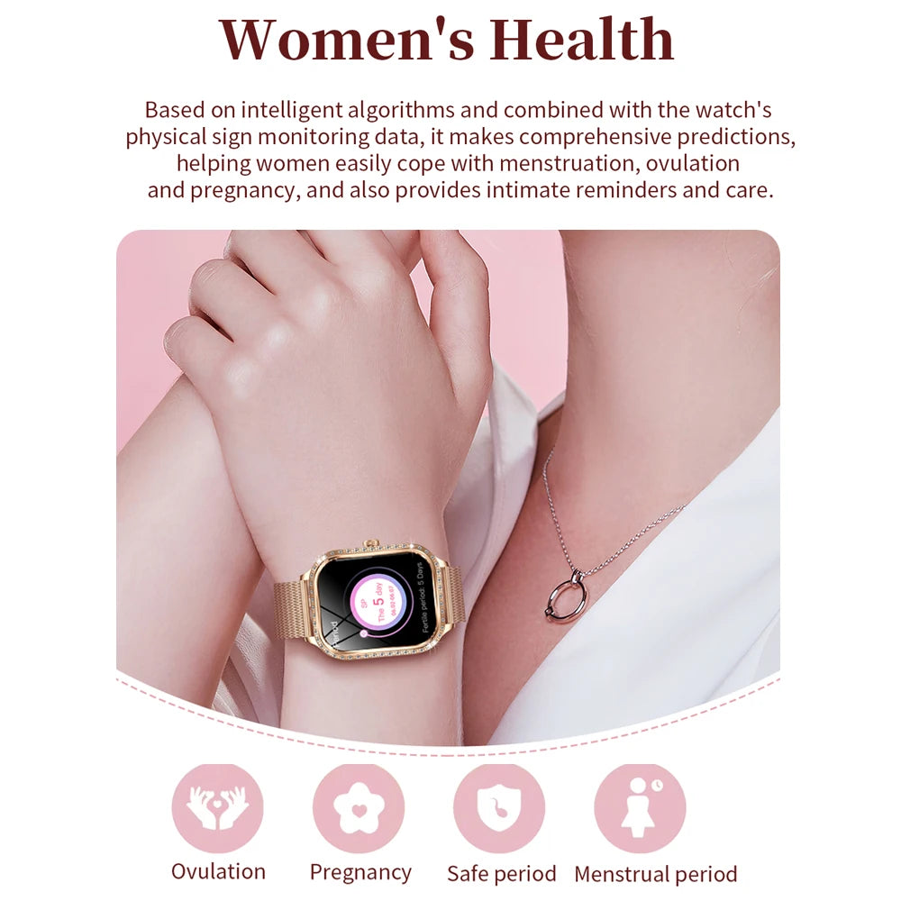 Reloj Inteligente Mujer HD 1.75 Fitness Bluetooth